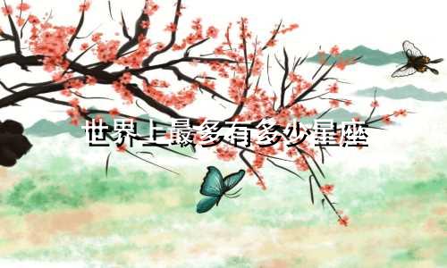 世界上最多有多少星座