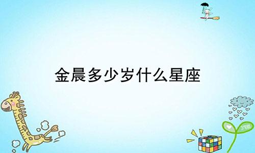 金晨多少岁什么星座