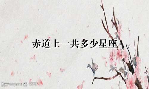 赤道上一共多少星座
