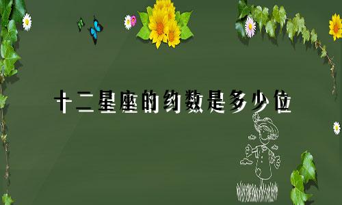 十二星座的约数是多少位