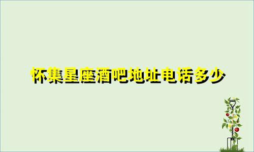 怀集星座酒吧地址电话多少