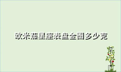 欧米茄星座表盘金圈多少克
