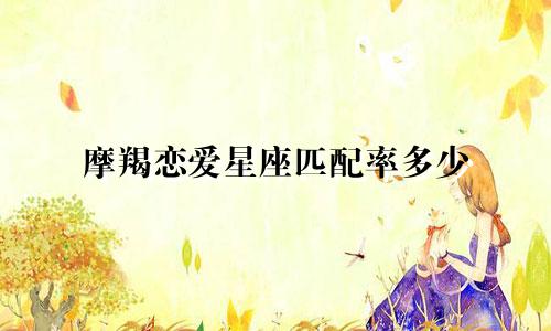 摩羯恋爱星座匹配率多少
