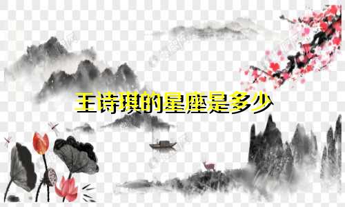 王诗琪的星座是多少