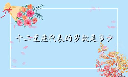 十二星座代表的岁数是多少