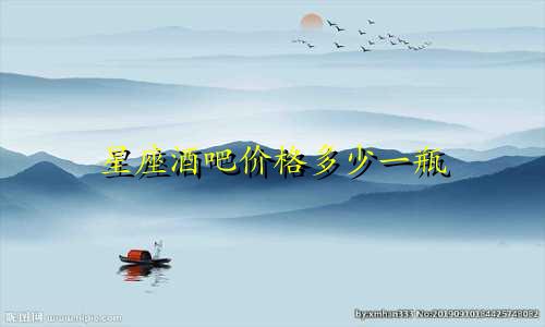 星座酒吧价格多少一瓶