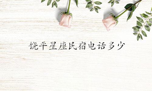 饶平星座民宿电话多少