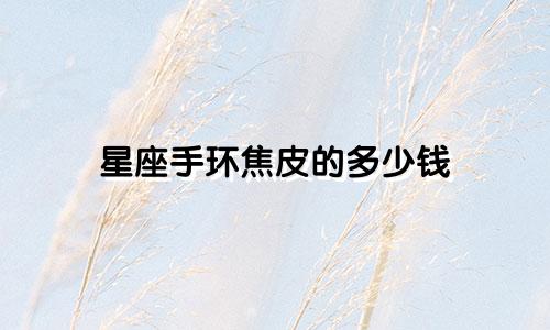 星座手环焦皮的多少钱