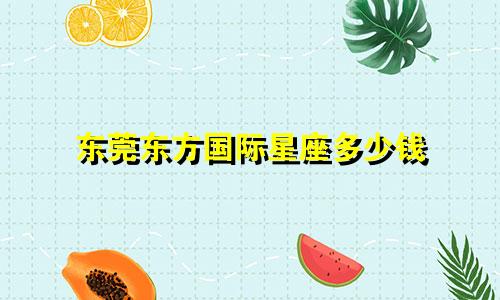东莞东方国际星座多少钱