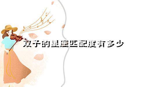 双子的星座匹配度有多少