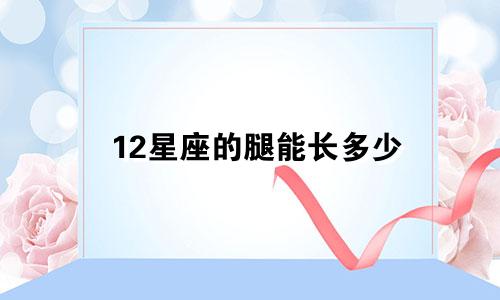12星座的腿能长多少