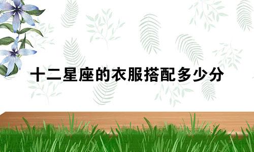十二星座的衣服搭配多少分