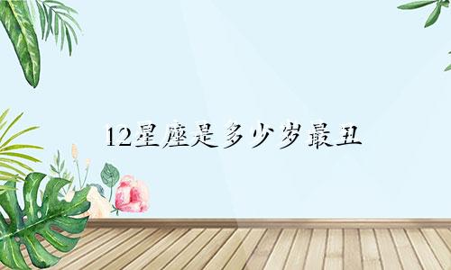 12星座是多少岁最丑
