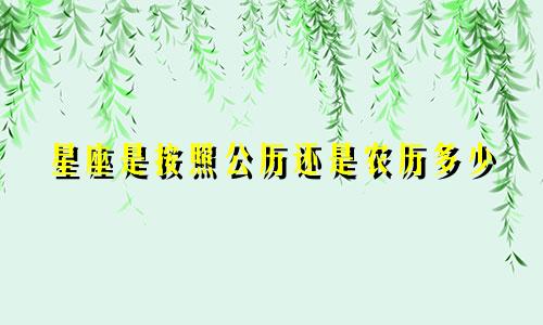 星座是按照公历还是农历多少