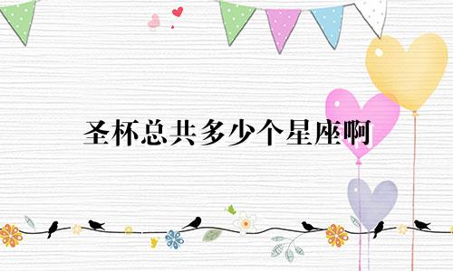 圣杯总共多少个星座啊