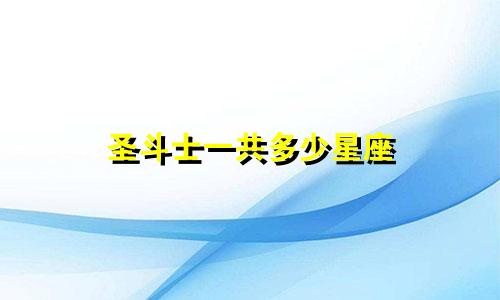 圣斗士一共多少星座