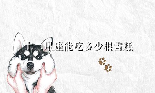 十二星座能吃多少根雪糕