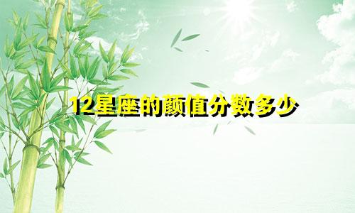 12星座的颜值分数多少