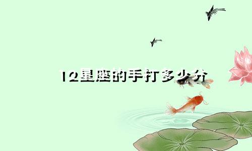 12星座的手打多少分