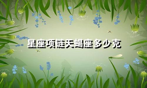 星座项链天蝎座多少克