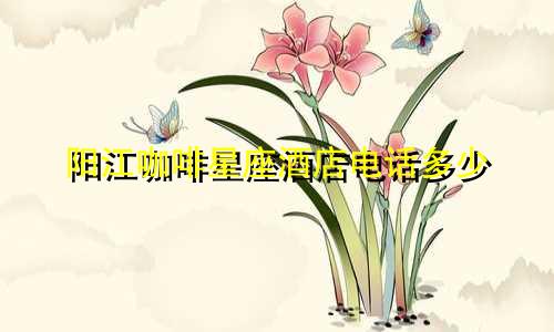阳江咖啡星座酒店电话多少