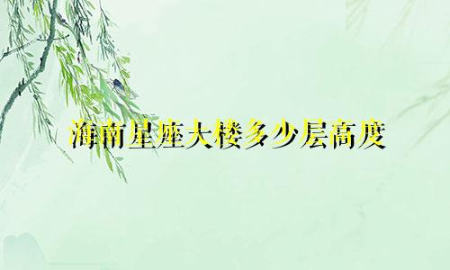 海南星座大楼多少层高度