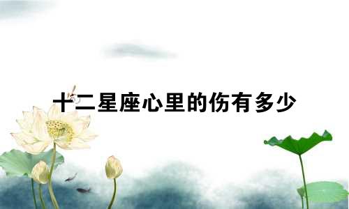 十二星座心里的伤有多少