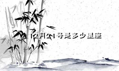 12月21号是多少星座