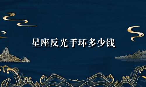 星座反光手环多少钱