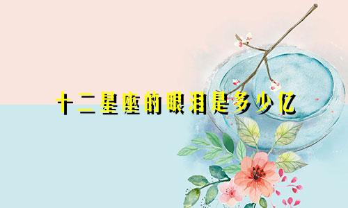 十二星座的眼泪是多少亿