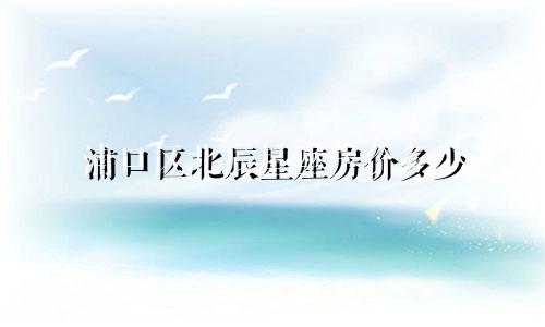 浦口区北辰星座房价多少
