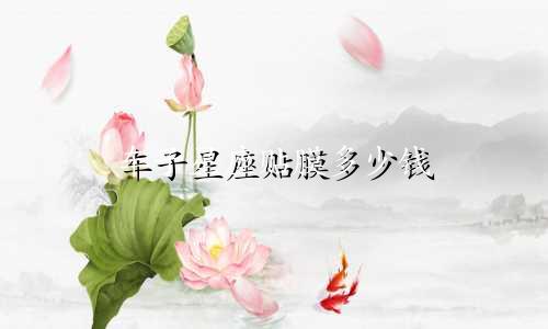 车子星座贴膜多少钱