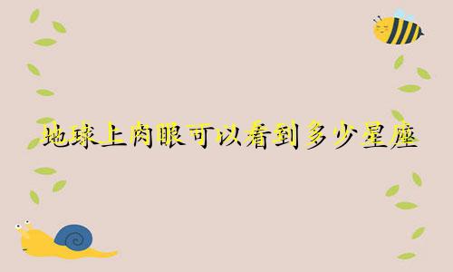 地球上肉眼可以看到多少星座