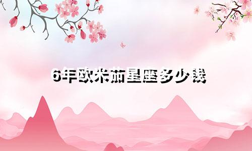 6年欧米茄星座多少钱