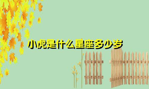 小虎是什么星座多少岁