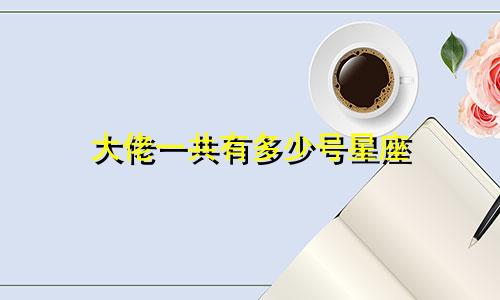 大佬一共有多少号星座