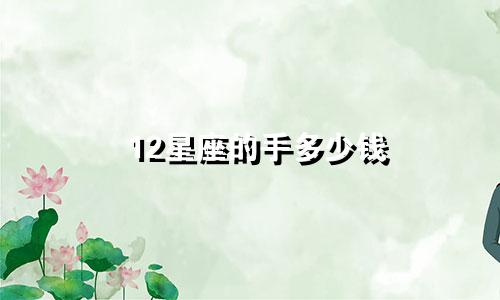 12星座的手多少钱