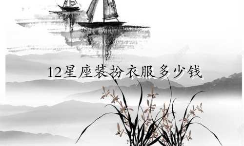 12星座装扮衣服多少钱