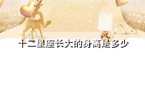 十二星座长大的身高是多少