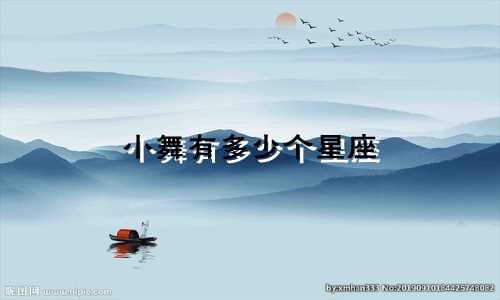 小舞有多少个星座