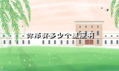 你那有多少个星座啊