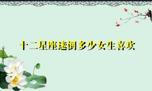 十二星座迷倒多少女生喜欢