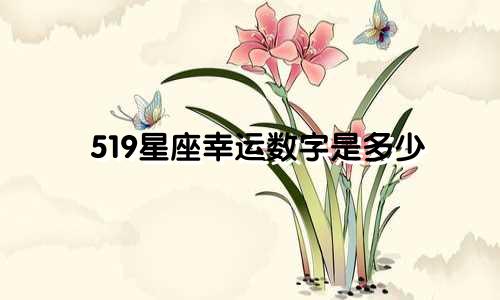 519星座幸运数字是多少