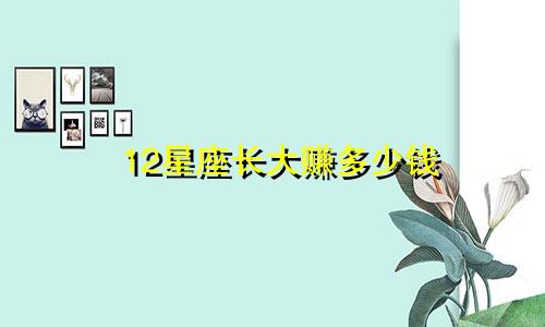 12星座长大赚多少钱