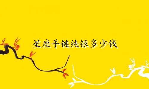 星座手链纯银多少钱