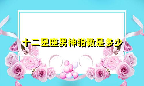 十二星座男神指数是多少