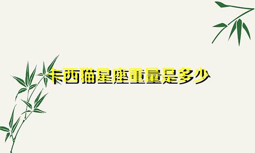 卡西猫星座重量是多少