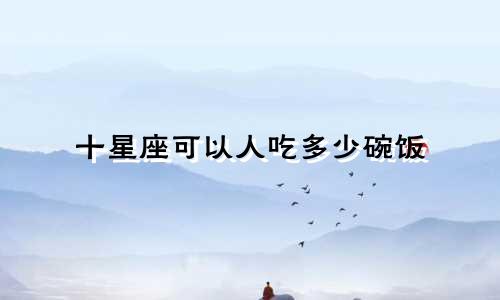 十星座可以人吃多少碗饭