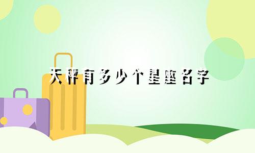 天秤有多少个星座名字