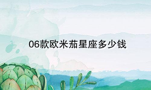 06款欧米茄星座多少钱